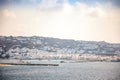 Mykonos island aerial panoramic view, part of the Cyclades, Greece