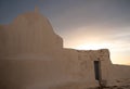 Mykonos island Cyclades, Greece. Panagia Paraportiani famous church, at sunrise Royalty Free Stock Photo