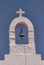 Mykonos island Greece, church steeple and bell