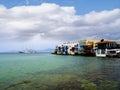 Little Venice on the island of Mykonos on Greece Royalty Free Stock Photo