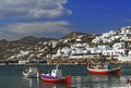 Mykonos port, Greek islands