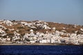 Mykonos seaside and traditional Greek bulidings Royalty Free Stock Photo