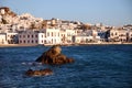 Mykonos seaside and traditional Greek bulidings Royalty Free Stock Photo