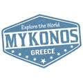 Mykonos sign or stamp Royalty Free Stock Photo