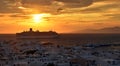 Mykonos sunset, Greece Royalty Free Stock Photo