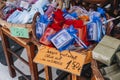 Locally made soap on sale at the market stalls in Mykonos Town, Mykonos, Greece Royalty Free Stock Photo