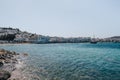 View over the water of Hora Mykonos Town, Mykonos, Greece Royalty Free Stock Photo