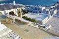 Mykonos, white houses, tourism and Greek island