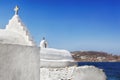 Mykonos Whitewashed Church Royalty Free Stock Photo