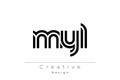 MYL Creative Unique Modern Letter Logo Design Royalty Free Stock Photo