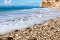 Mylos beach with azure sea, Lefkada island, Greece Royalty Free Stock Photo