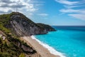 Mylos beach with azure sea, Lefkada island, Greece Royalty Free Stock Photo