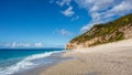 Mylos beach with azure sea, Lefkada island, Greece Royalty Free Stock Photo