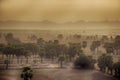 Myanmar Bagan sunshine misty morning