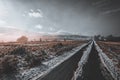 Mynydd Illtud Common on a cold winters day. Royalty Free Stock Photo