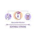 Myocardial infarction concept icon