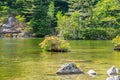 Myojin pond at Hotaka Rear Shrine in Kamikochi, Nagano, Japan