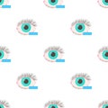 Myopia eyesight disorder pattern seamless vector