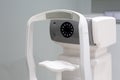 Myopia, hyperopia, astigmatism test device. Standard auto refraction and keratometer that provides convenient yet precise Royalty Free Stock Photo