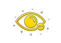 Myopia icon. Eye diopter sign. Optometry vision. Vector