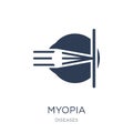 Myopia icon. Trendy flat vector Myopia icon on white background