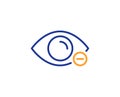 Myopia line icon. Eye diopter sign. Optometry vision. Vector