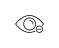 Myopia line icon. Eye diopter sign. Optometry vision. Vector