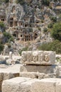 In myra turkey europe old roman necropolis and indigenous tomb Royalty Free Stock Photo