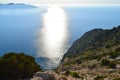 Myrthos beach panoramic view Royalty Free Stock Photo