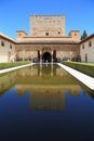 Myrtle Courtyard at the Nasrid Palace in the Alhambra, Granada, Spain Royalty Free Stock Photo