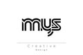 MYS Creative Unique Modern Letter Logo Design Royalty Free Stock Photo