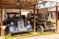 Myshkin, Yaroslavl Region, Russia, August 01, 2013. Museum of Retrotechnics Old garage