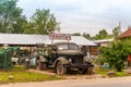 Myshkin, Yaroslavl Region, Russia, August 01, 2013. Museum of Retrotechnics Old garage