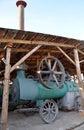 Myshkin, Yaroslavl region, Russia, 03 September, 2020: Locomobile on steam generator in Myshkin Folk Museum