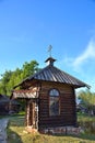 Myshkin, Yaroslavl region, Russia, 03 September, 2020:  Wooden vintage church  in Myshkin Folk Museum Royalty Free Stock Photo