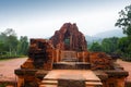 MySon temple in cloudy weather Vietnam Royalty Free Stock Photo