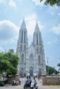 Mysore, India - June 5, 2023: St. Philomena Cathedral is a catholic church located in Mysore