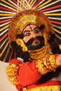 Mysore, India - June 4, 2017:Yakshagana artist beautifully performs