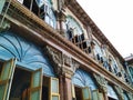 Beautiful view of wrestling courtyard inside the royal Palace Royalty Free Stock Photo