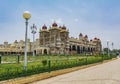 The Mysore Palace Front view with blue sky Royalty Free Stock Photo