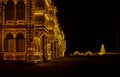 Mysore Palace at night in the state of Karnataka, India Royalty Free Stock Photo