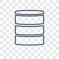 Mysql concept vector linear icon isolated on transparent background, Mysql concept transparency logo in outline style
