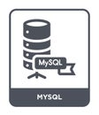 mysql icon in trendy design style. mysql icon isolated on white background. mysql vector icon simple and modern flat symbol for