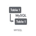 Mysql icon. Trendy Mysql logo concept on white background from P