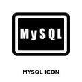 Mysql icon vector isolated on white background, logo concept of