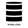 Mysql icon vector isolated on white background, logo concept of