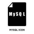Mysql icon vector isolated on white background, logo concept of