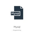 Mysql icon vector. Trendy flat mysql icon from programming collection isolated on white background. Vector illustration can be