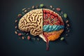 The mysteries of the brain and food can cure degenerative diseases such as Alzheimer. Ai generated