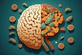 The mysteries of the brain and food can cure degenerative diseases such as Alzheimer. Ai generated